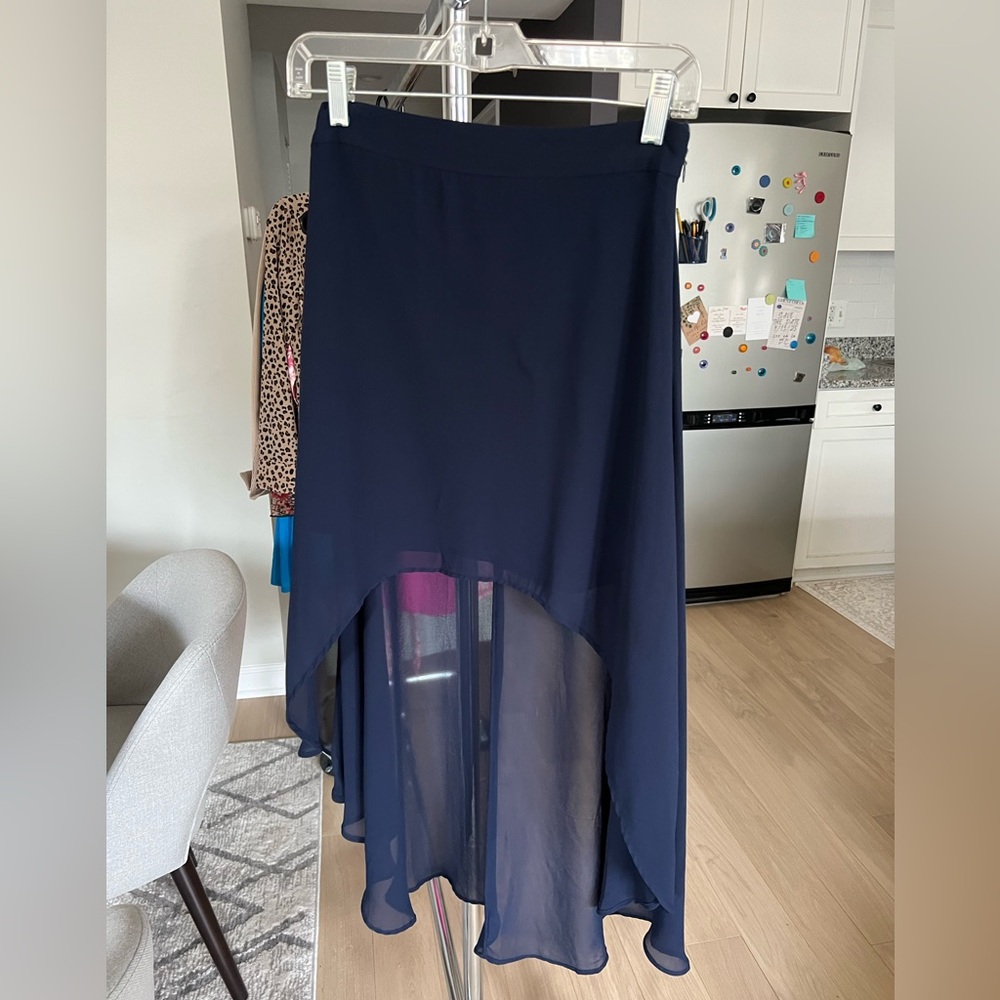Forever 21 Blue High-Low Maxi Skirt Casual